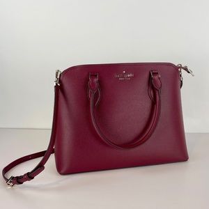 Kate Spade Darcy Large Satchel Crossbody Bag Blackberry
